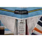 Dolce & Gabbana Multicolor Striped High Waist Cotton Pants PAN73051- 36