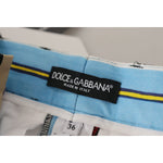 Dolce & Gabbana Multicolor Striped High Waist Cotton Pants PAN73051- 36