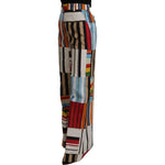 Dolce & Gabbana Multicolor Striped High Waist Cotton Pants PAN73051- 36