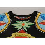 Dolce & Gabbana Multicolor Soldier Carretto Silk Top T-shirt TSH7814- 36