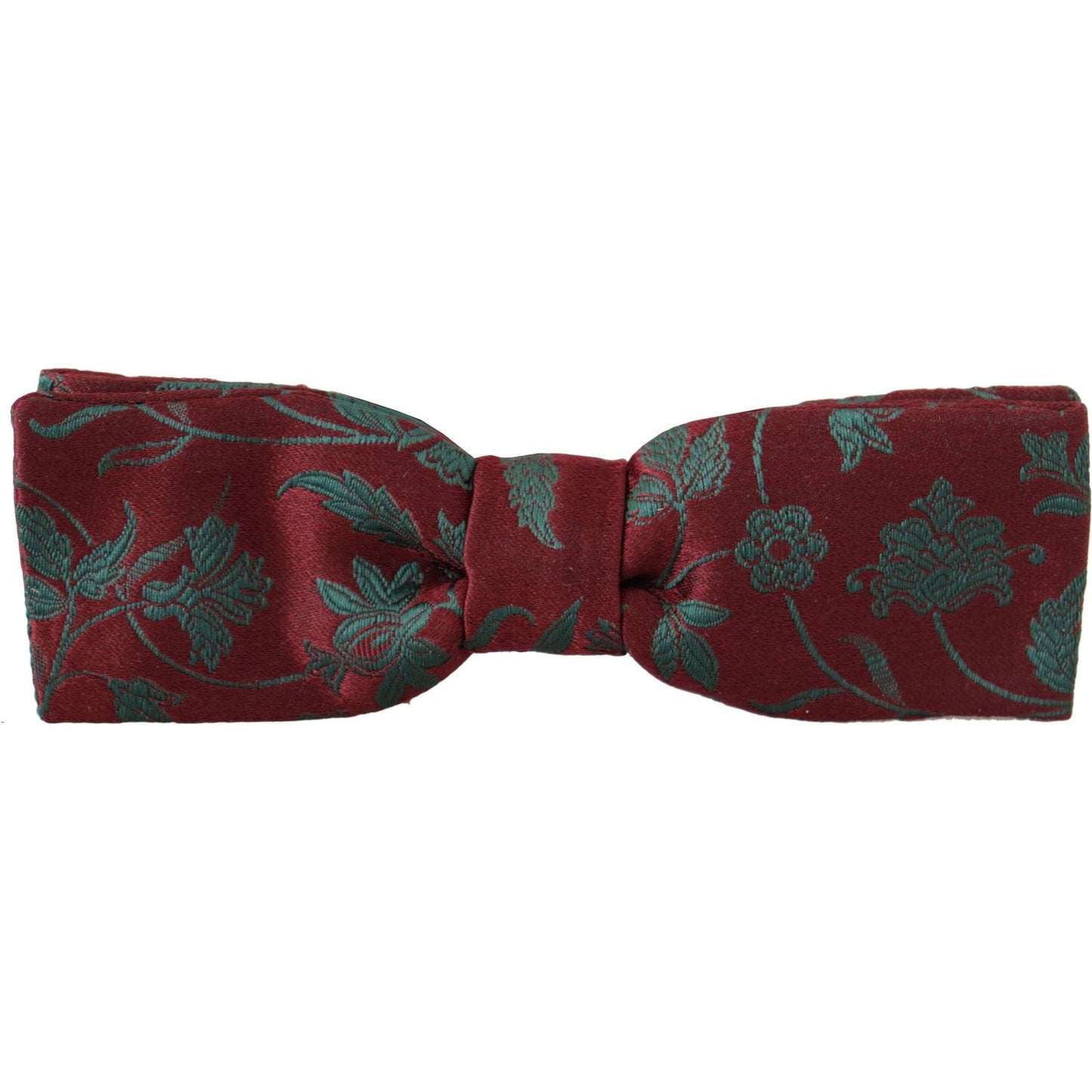 Dolce & Gabbana Maroon Pattern Adjustable Neck Papillon Bow Tie FT3573