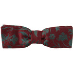 Dolce & Gabbana Maroon Pattern Adjustable Neck Papillon Bow Tie FT3573