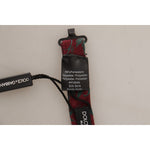 Dolce & Gabbana Maroon Pattern Adjustable Neck Papillon Bow Tie FT3573