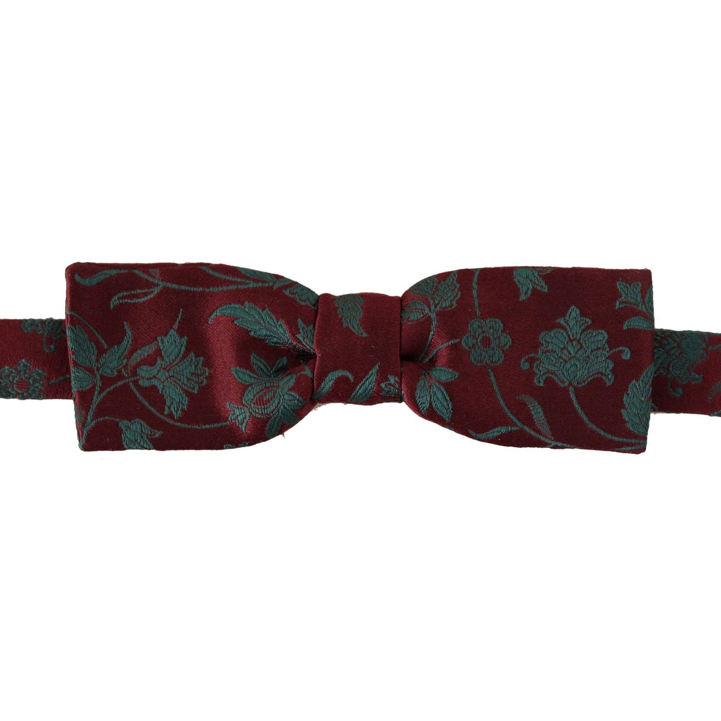 Dolce & Gabbana Maroon Pattern Adjustable Neck Papillon Bow Tie FT3573