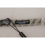 Dolce & Gabbana Gray 100% Silk Adjustable Neck Papillon Bow Tie FT3557