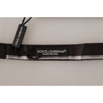 Dolce & Gabbana Black Grey Lining 100% Silk Neck Papillon Tie FT3610