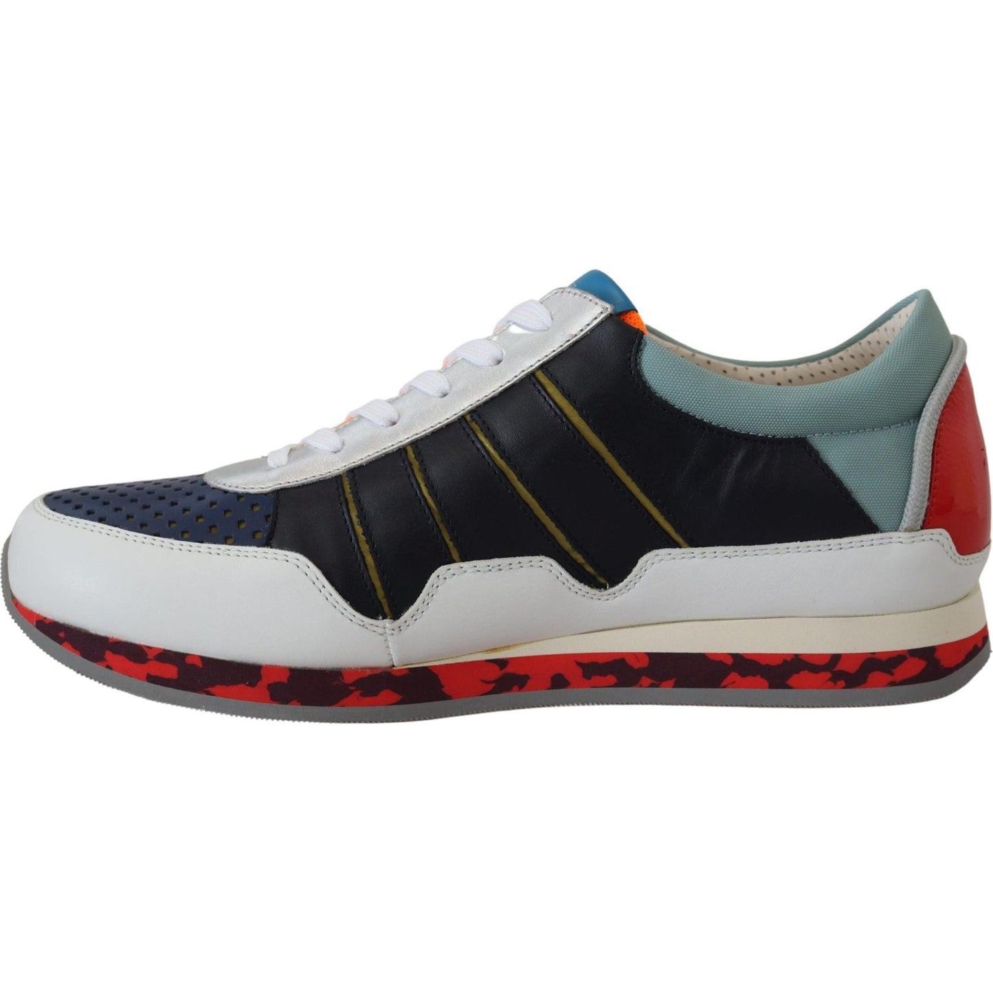 Dolce & Gabbana Multicolor Leather Sport Low Top Sneakers MV4824- 40