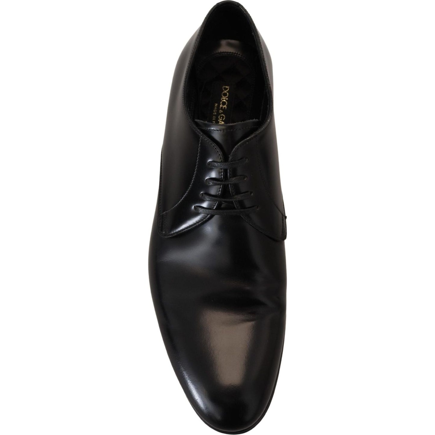 Dolce & Gabbana Black Leather Formal Dress Shoes MV4831- 39.5