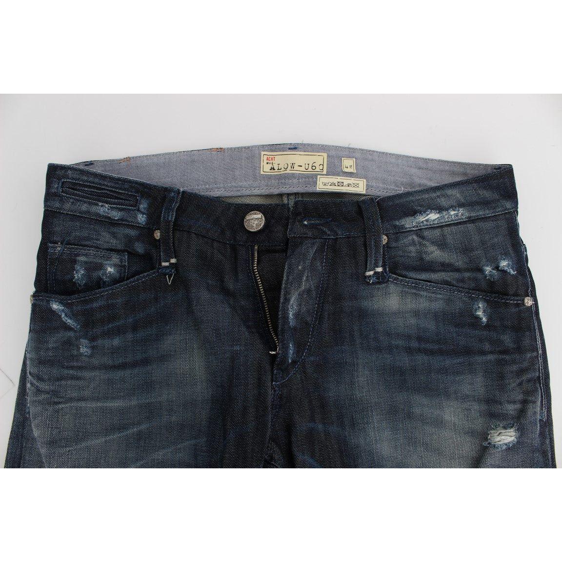 Acht Blue Cotton Regular Straight Fit Jeans SIG30482-1