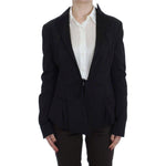 Exte Elegant Black Stretch Blazer Jacket Blazer Jacket Exte Black