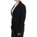 Exte Elegant Black Stretch Blazer Jacket Blazer Jacket Exte Black