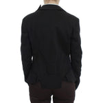 Exte Elegant Black Stretch Blazer Jacket Blazer Jacket Exte Black