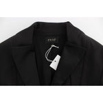 Exte Elegant Black Stretch Blazer Jacket Blazer Jacket Exte White Smoke