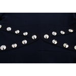 Exte Chic Black Stretch Blazer with Gold Button Detail Blazer Jacket Exte Black