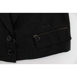 Exte Elegant Gray Gold-Buttoned Blazer Jacket Coats & Jackets Exte Light Gray