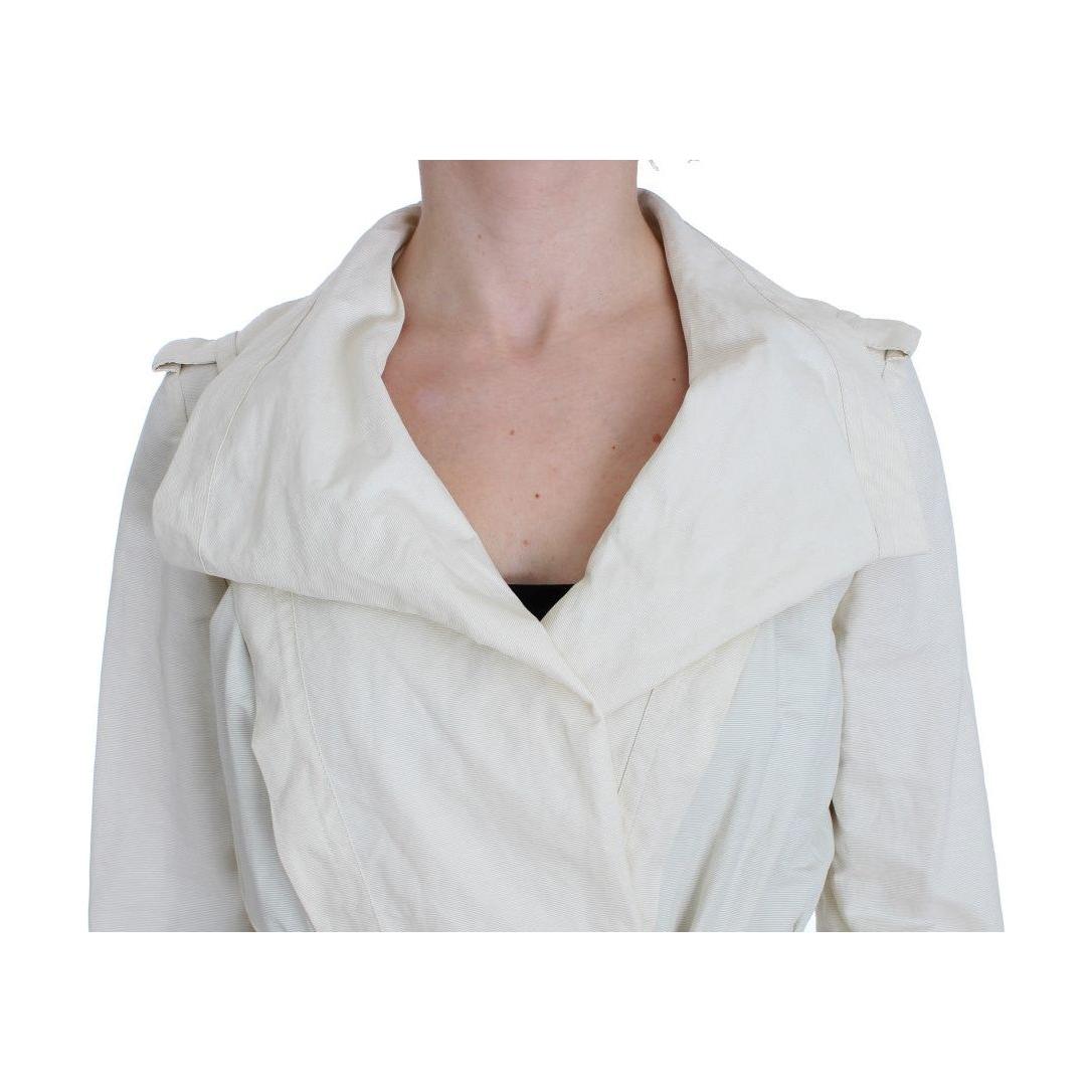 PLEIN SUD White Trench Coat Jacket Coats & Jackets