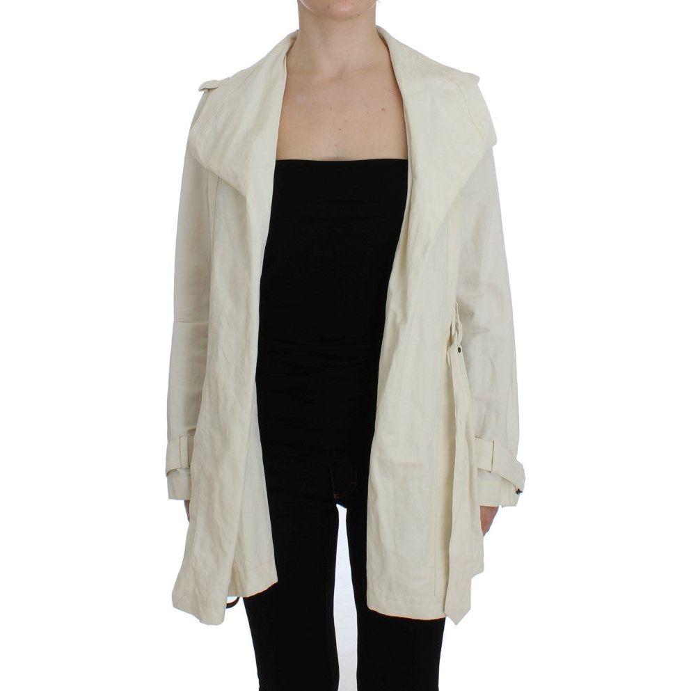 PLEIN SUD White Trench Coat Jacket Coats & Jackets