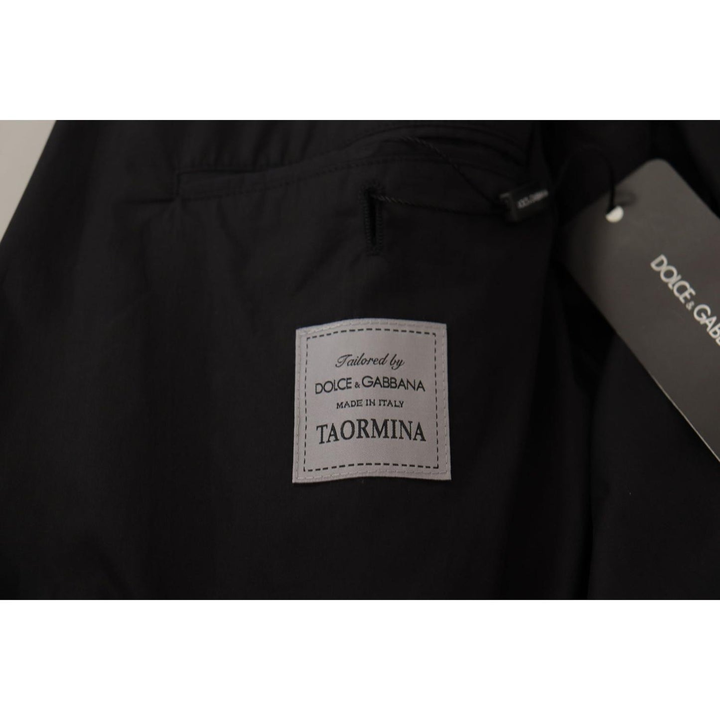 Dolce & Gabbana Black Single Breasted TAORMINA Breasted Blazer JKT3381- 50