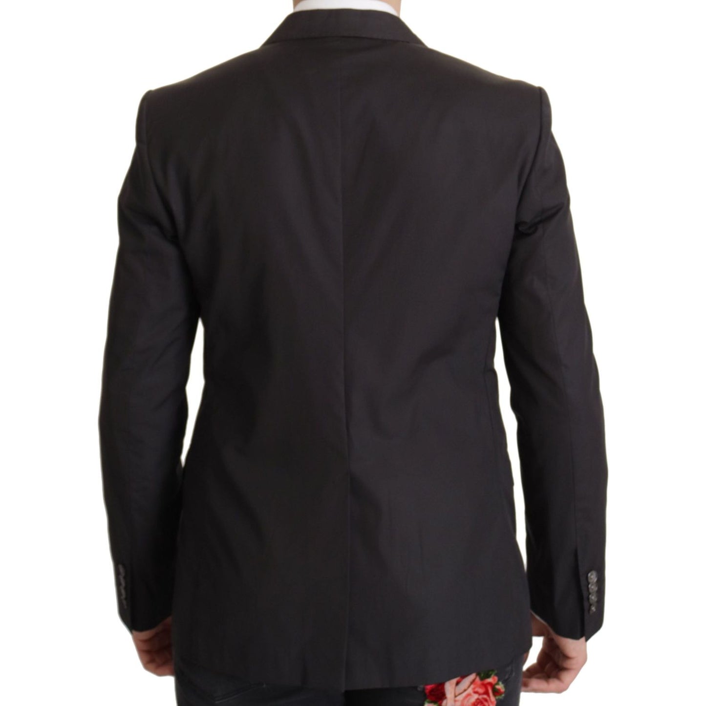 Dolce & Gabbana Black Single Breasted TAORMINA Breasted Blazer JKT3381- 50
