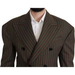 Dolce & Gabbana Multicolor Stripes Double Breasted Blazer JKT3382- 50