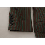 Dolce & Gabbana Multicolor Stripes Double Breasted Blazer JKT3382- 50