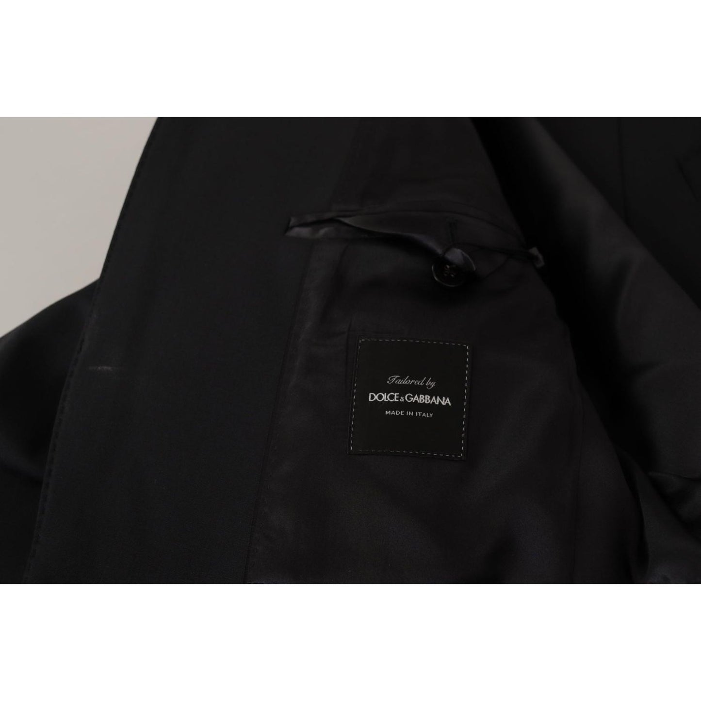 Dolce & Gabbana Black Wool Single Breasted Coat Men Blazer JKT3383- 50