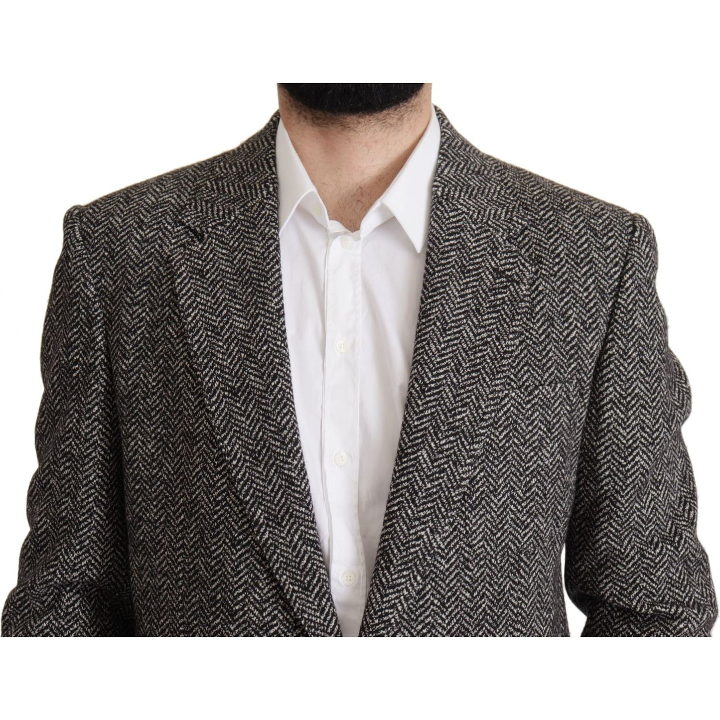 Dolce & Gabbana Gray Cotton Single Breasted Fantasy Blazer JKT3388 - 44