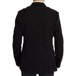 Dolce & Gabbana Black Wool Single Breasted Coat Blazer JKT3389- 50