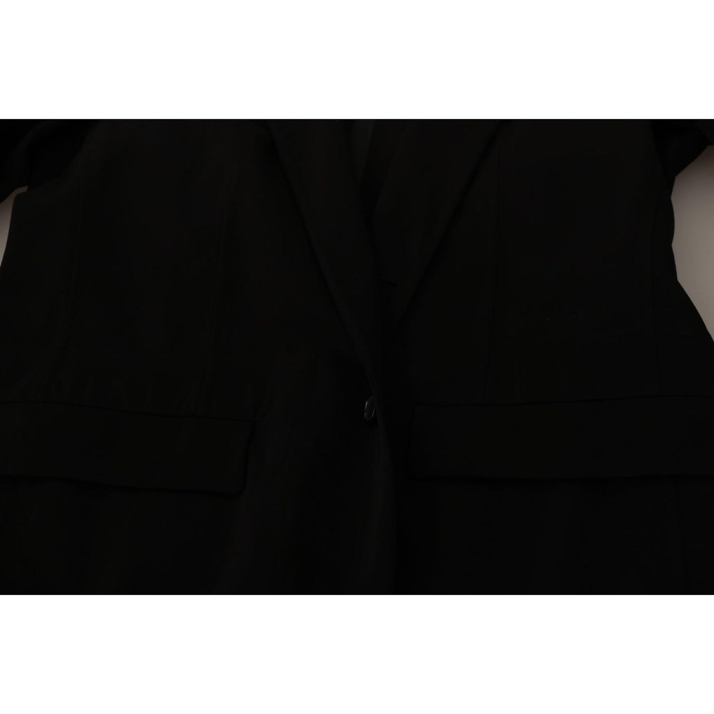 Dolce & Gabbana Black Wool Single Breasted Coat Blazer JKT3389- 50