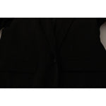 Dolce & Gabbana Black Wool Single Breasted Coat Blazer JKT3389- 50