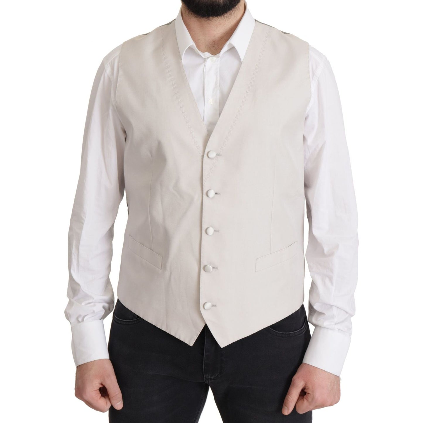 Dolce & Gabbana Gray Silk Single Breasted 2 Pc Blazer JKT3390- 54
