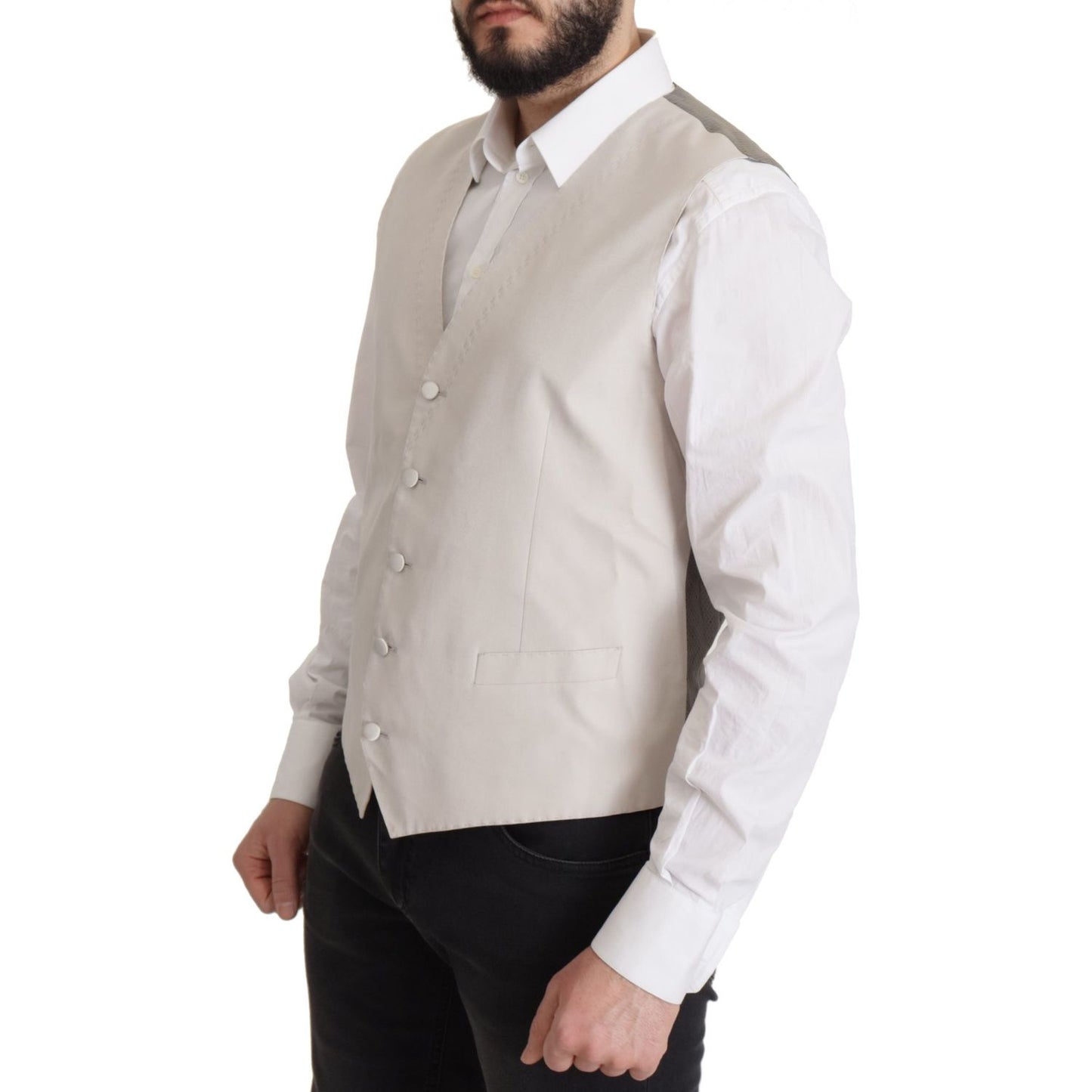 Dolce & Gabbana Gray Silk Single Breasted 2 Pc Blazer JKT3390- 54