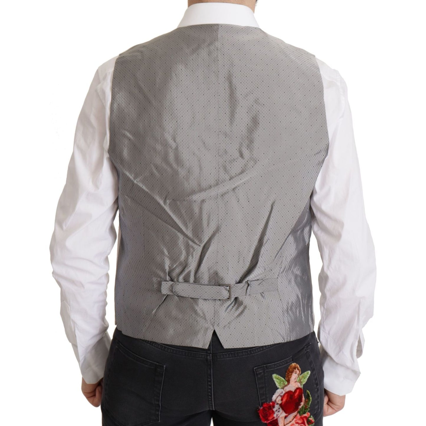 Dolce & Gabbana Gray Silk Single Breasted 2 Pc Blazer JKT3390- 54