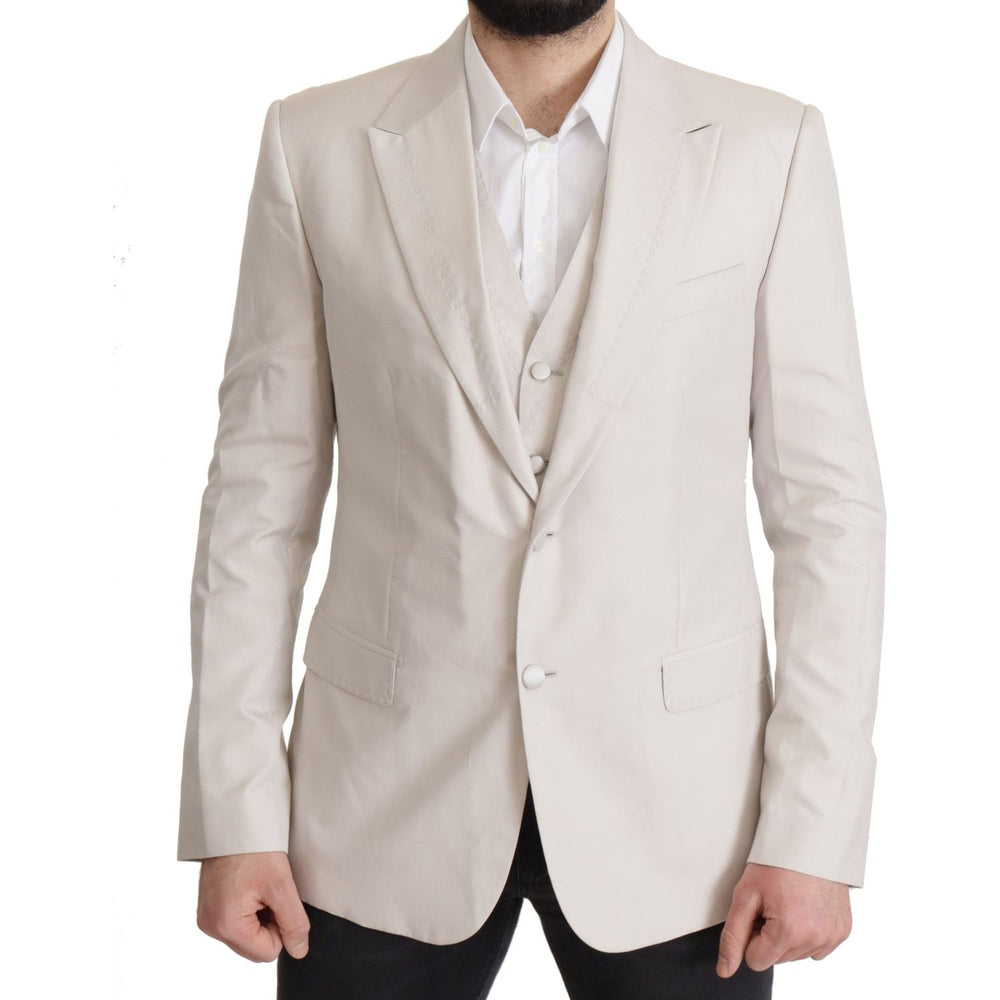 Dolce & Gabbana Gray Silk Single Breasted 2 Pc Blazer JKT3390- 54