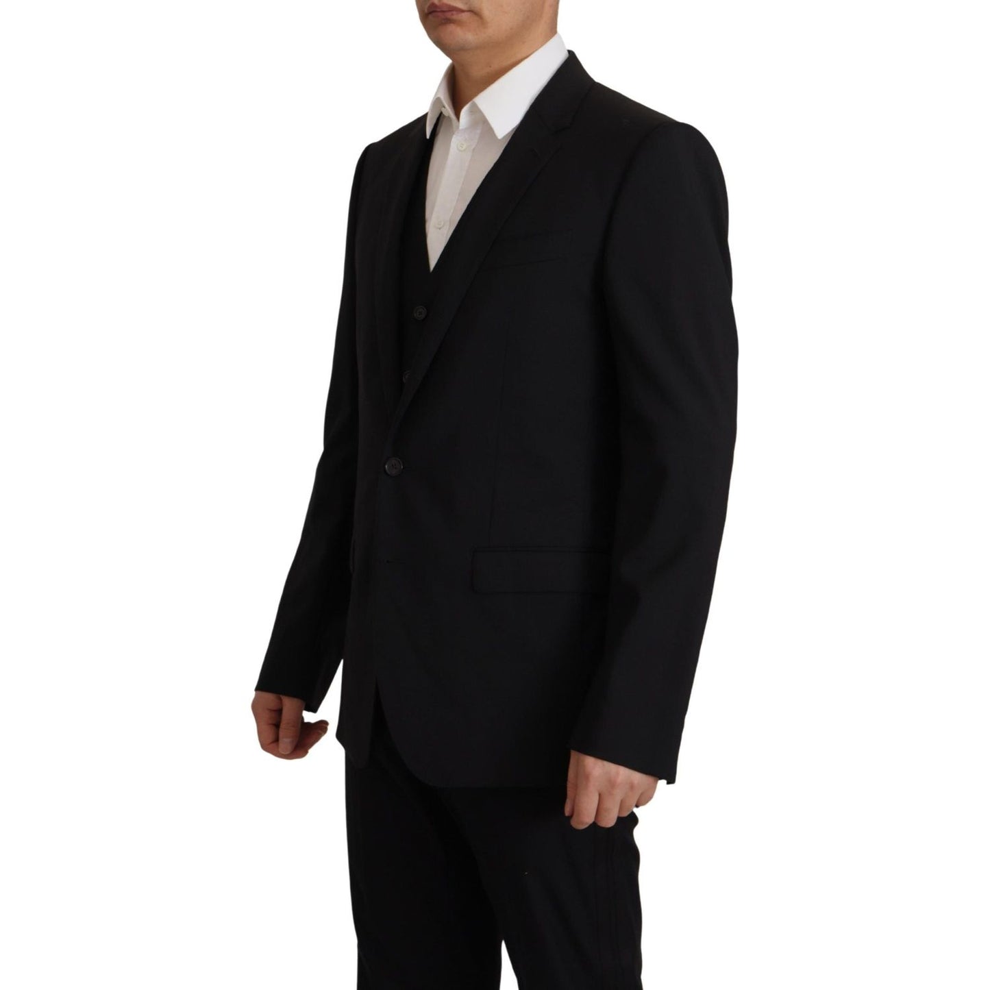 Dolce & Gabbana Black Jacket Vest 2 Piece MARTINI Blazer JKT3406- 48