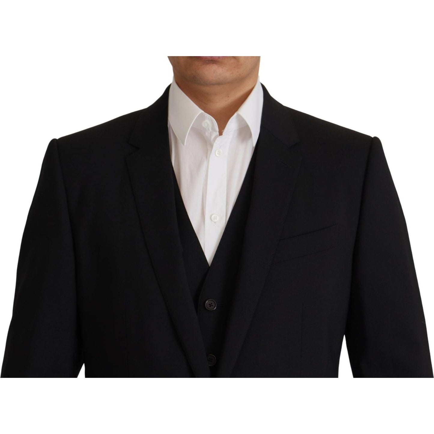 Dolce & Gabbana Black Jacket Vest 2 Piece MARTINI Blazer JKT3406- 48