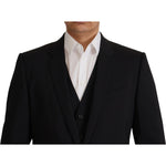 Dolce & Gabbana Black Jacket Vest 2 Piece MARTINI Blazer JKT3406- 48