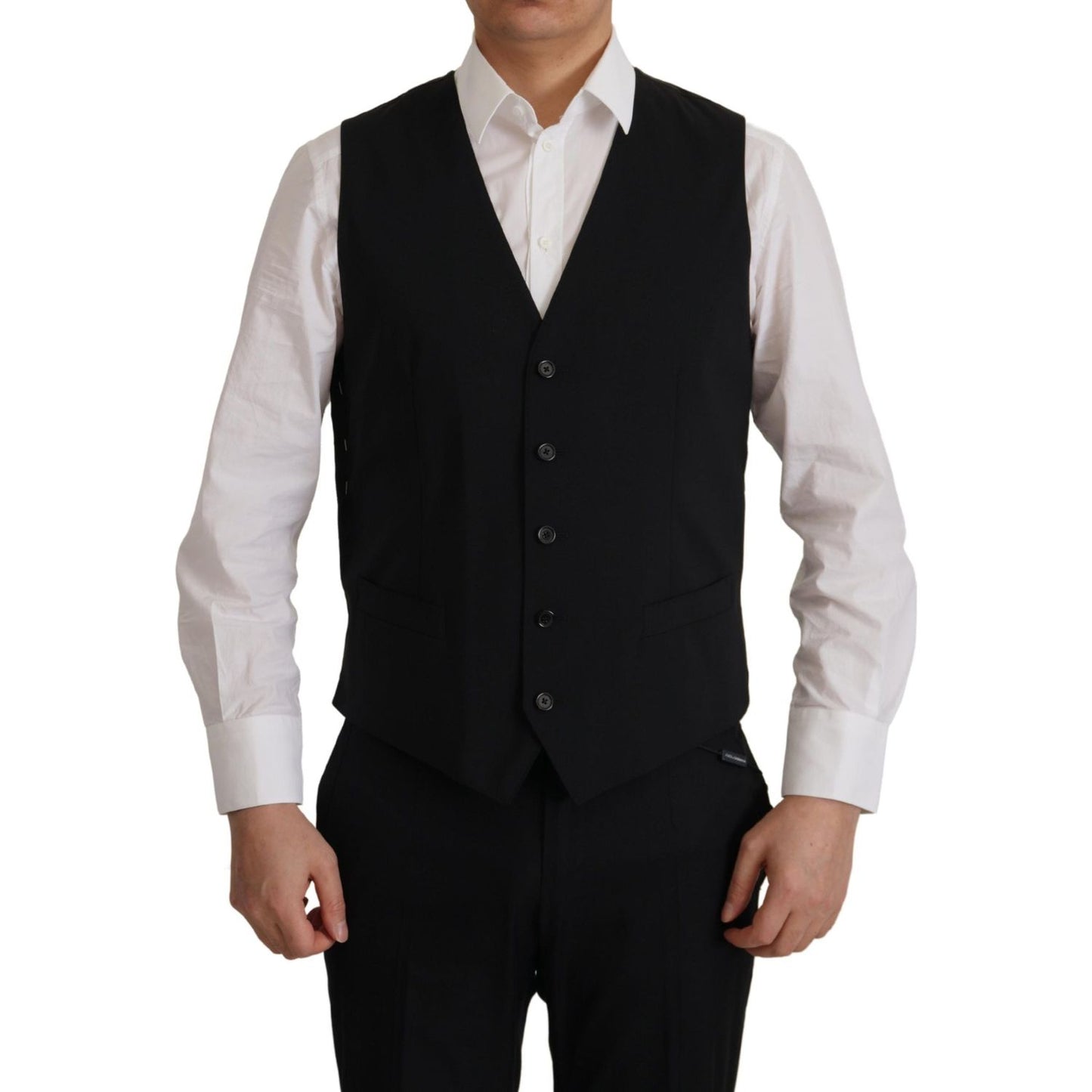 Dolce & Gabbana Black Jacket Vest 2 Piece MARTINI Blazer JKT3406- 48