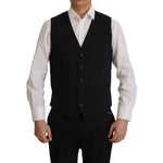 Dolce & Gabbana Black Jacket Vest 2 Piece MARTINI Blazer JKT3406- 48