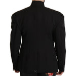 Dolce & Gabbana Black Wool Single Breasted Jacket Blazer JKT3410- 50