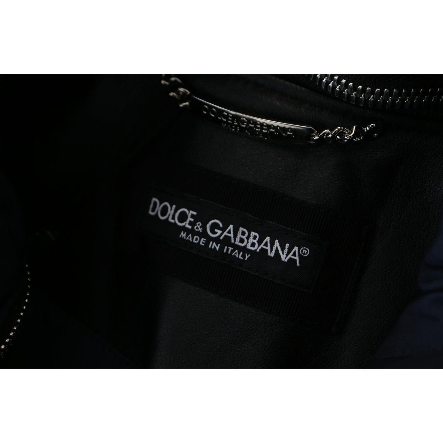 Dolce & Gabbana Black Polyester Hooded Blouson Coat Jacket