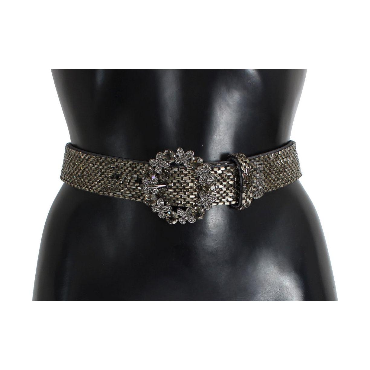 Dolce & Gabbana Crystal Buckle Sequined Waist Belt Belt