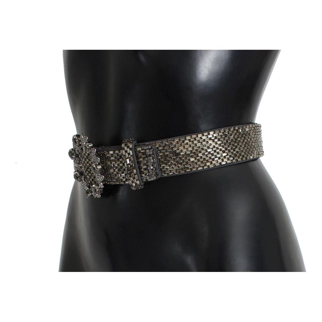 Dolce & Gabbana Crystal Buckle Sequined Waist Belt Belt