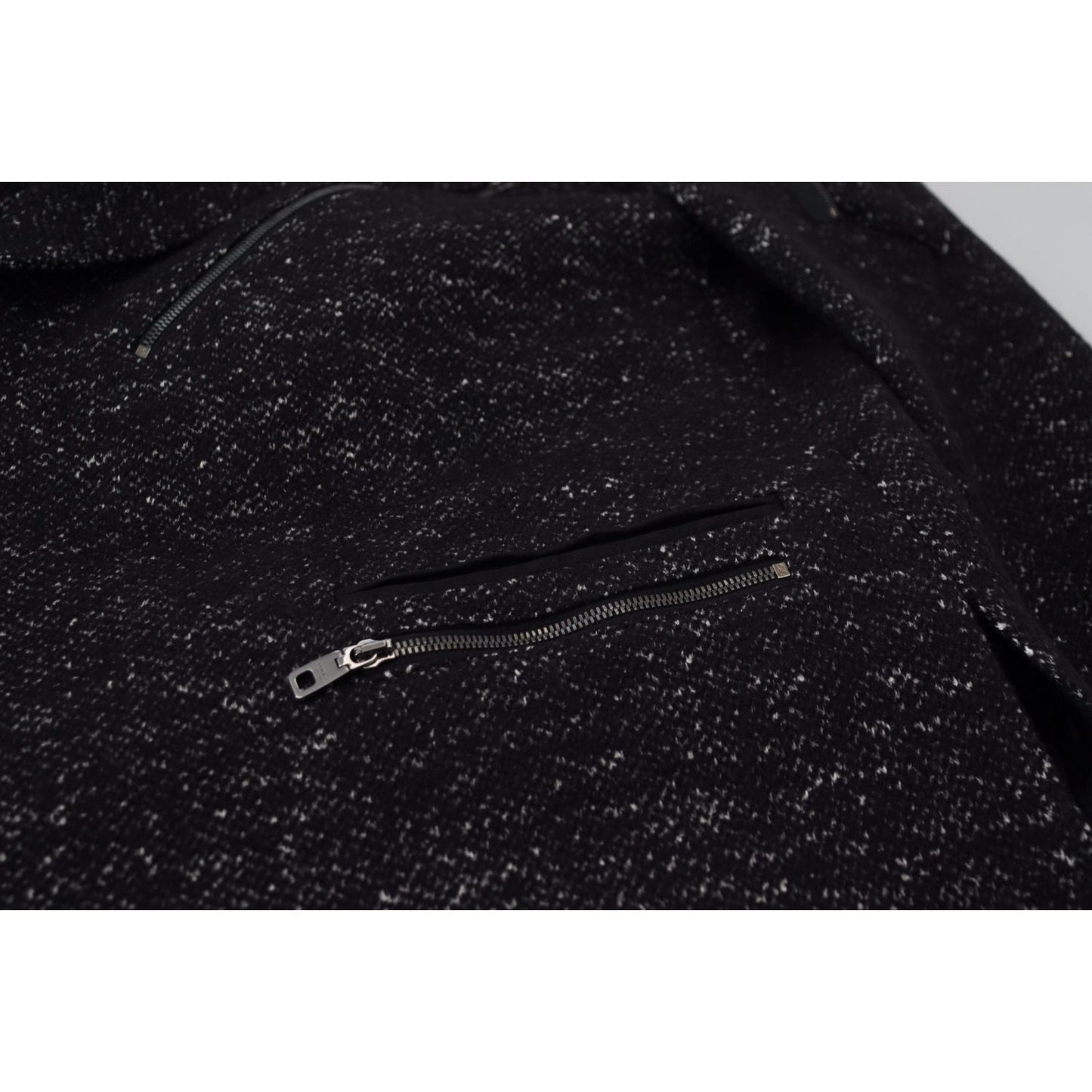 Dolce & Gabbana Black Wool Double Breasted Coat Men Jacket JKT3342- 52