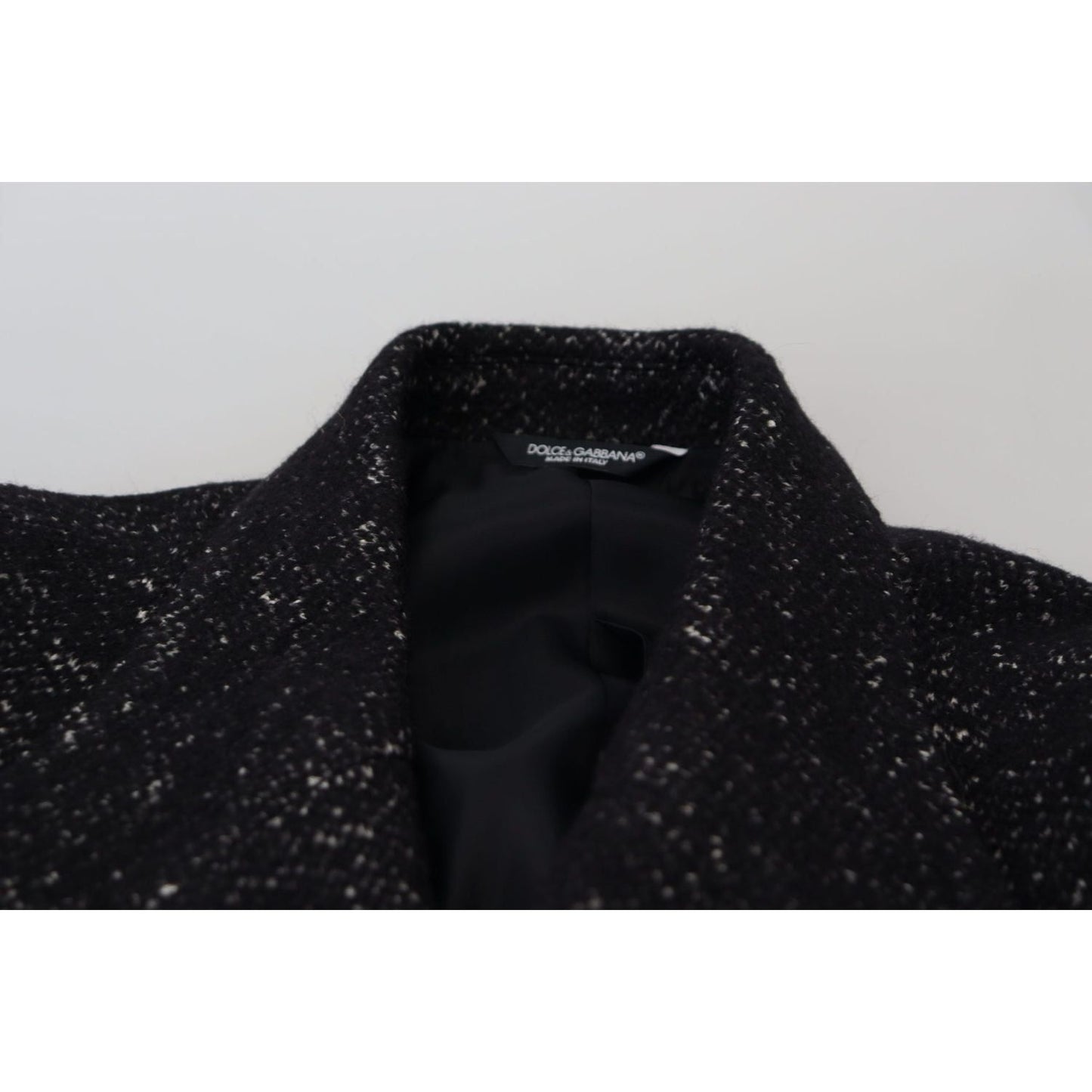 Dolce & Gabbana Black Wool Double Breasted Coat Men Jacket JKT3342- 52