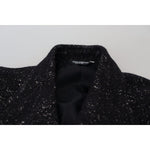 Dolce & Gabbana Black Wool Double Breasted Coat Men Jacket JKT3342- 52