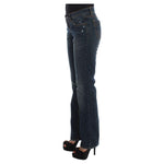 Costume National Blue Cotton Blend Bootcut Jeans SIG30199-1