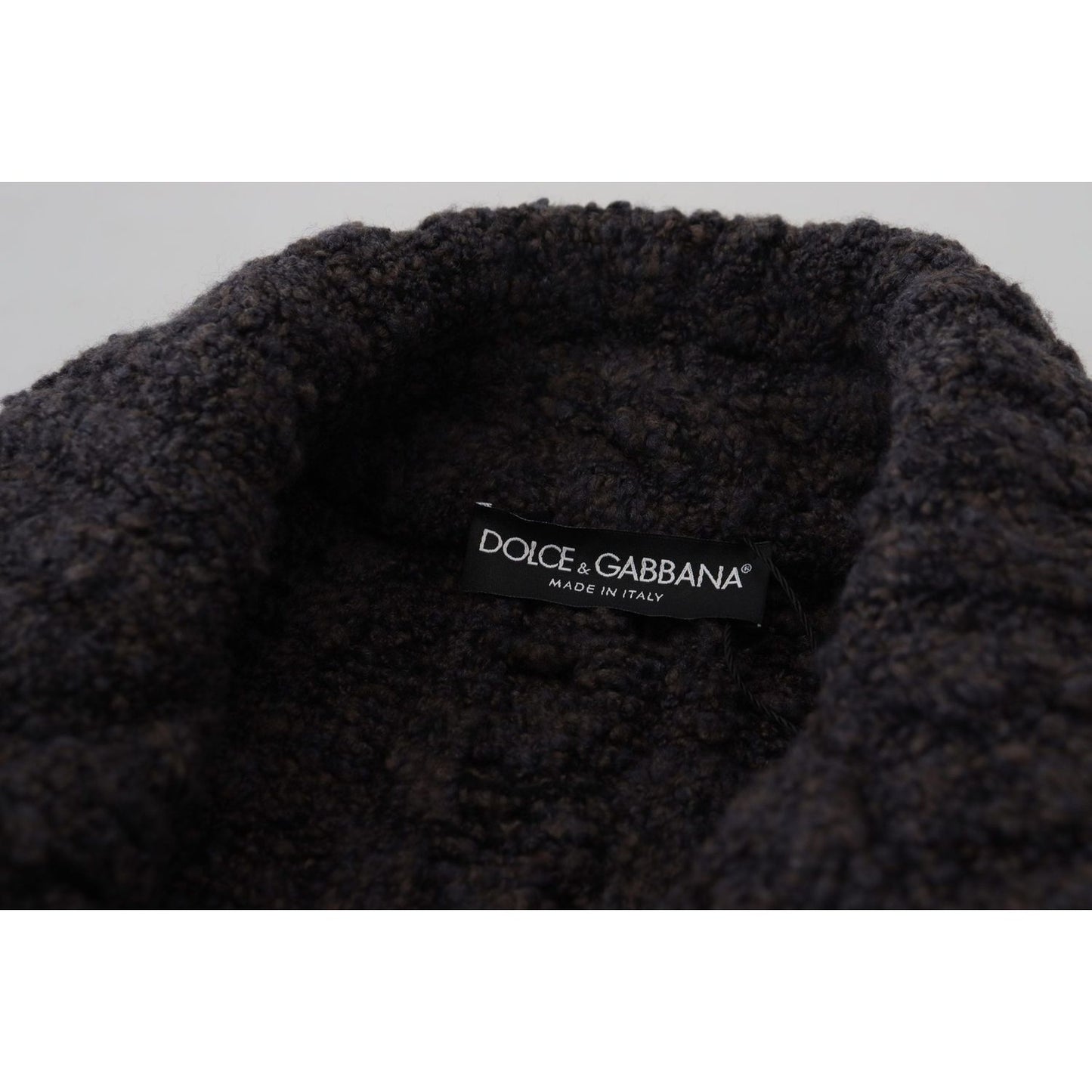 Dolce & Gabbana Black Wool Knit Double Breasted Coat Jacket JKT3413-46