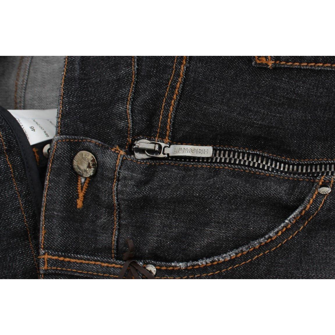 Ermanno Scervino Gray Cotton Slim Fit Denim Jeans