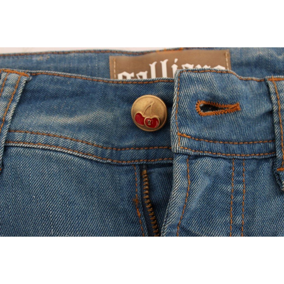 John Galliano Blue Wash Cotton Blend Slim Fit Jeans SIG30159-2